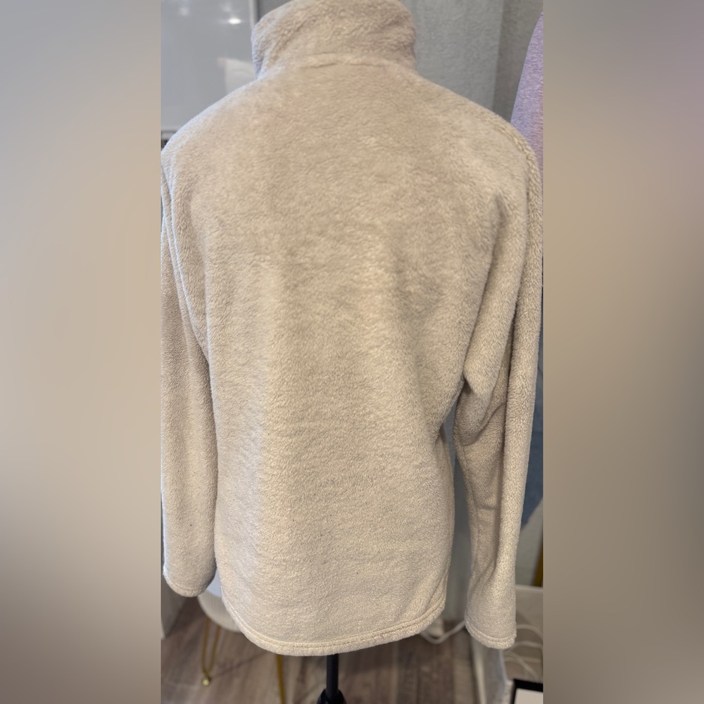 The North Face Women’s Fleece Pullover 1/4 Zip Cream Beige Size L - Picture 8 of 14